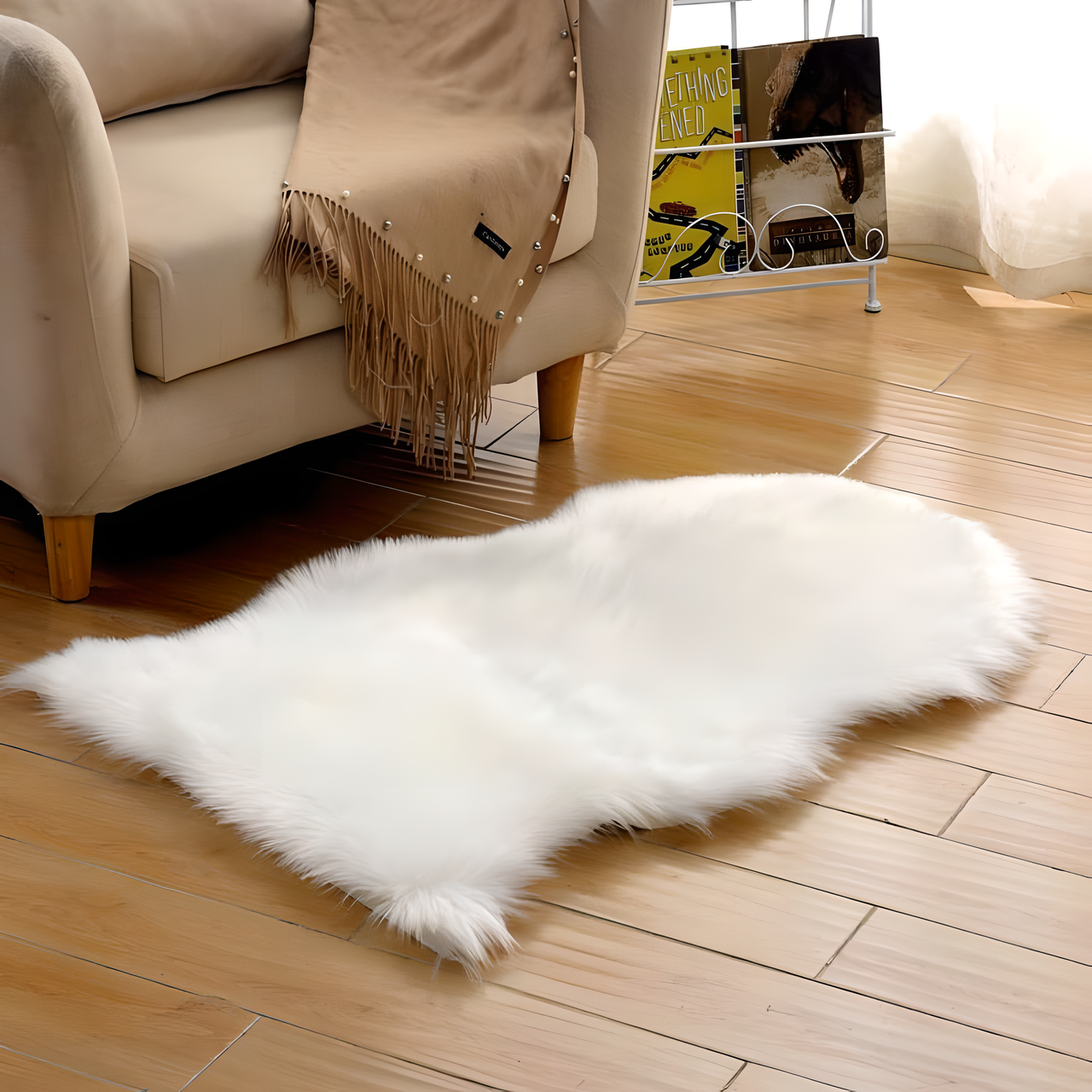 Tapis de luxe en peau de mouton