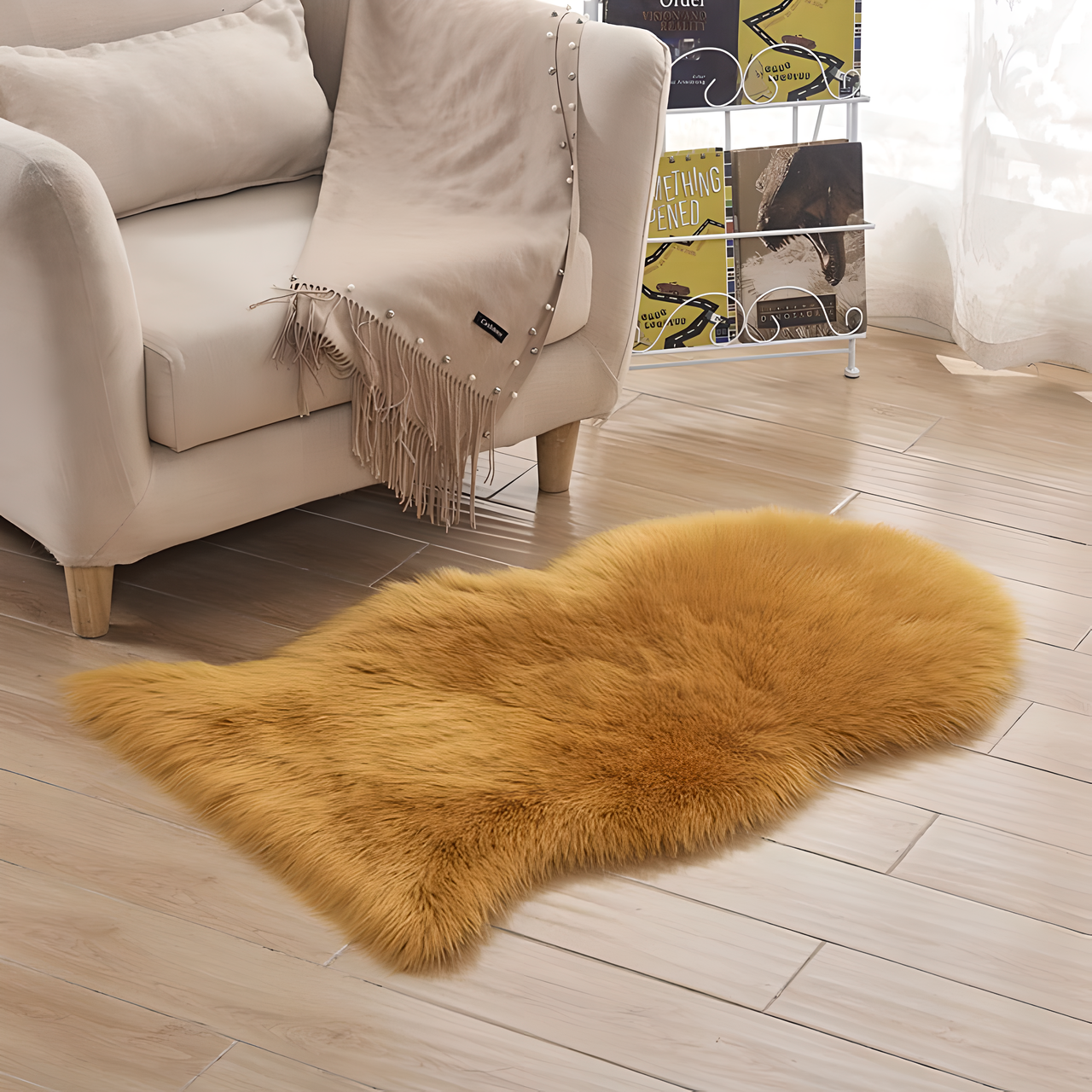 Tapis de luxe en peau de mouton