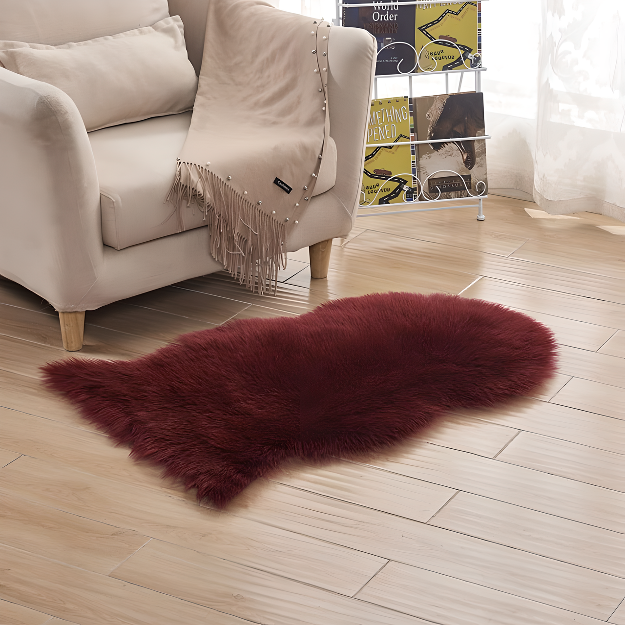 Tapis de luxe en peau de mouton