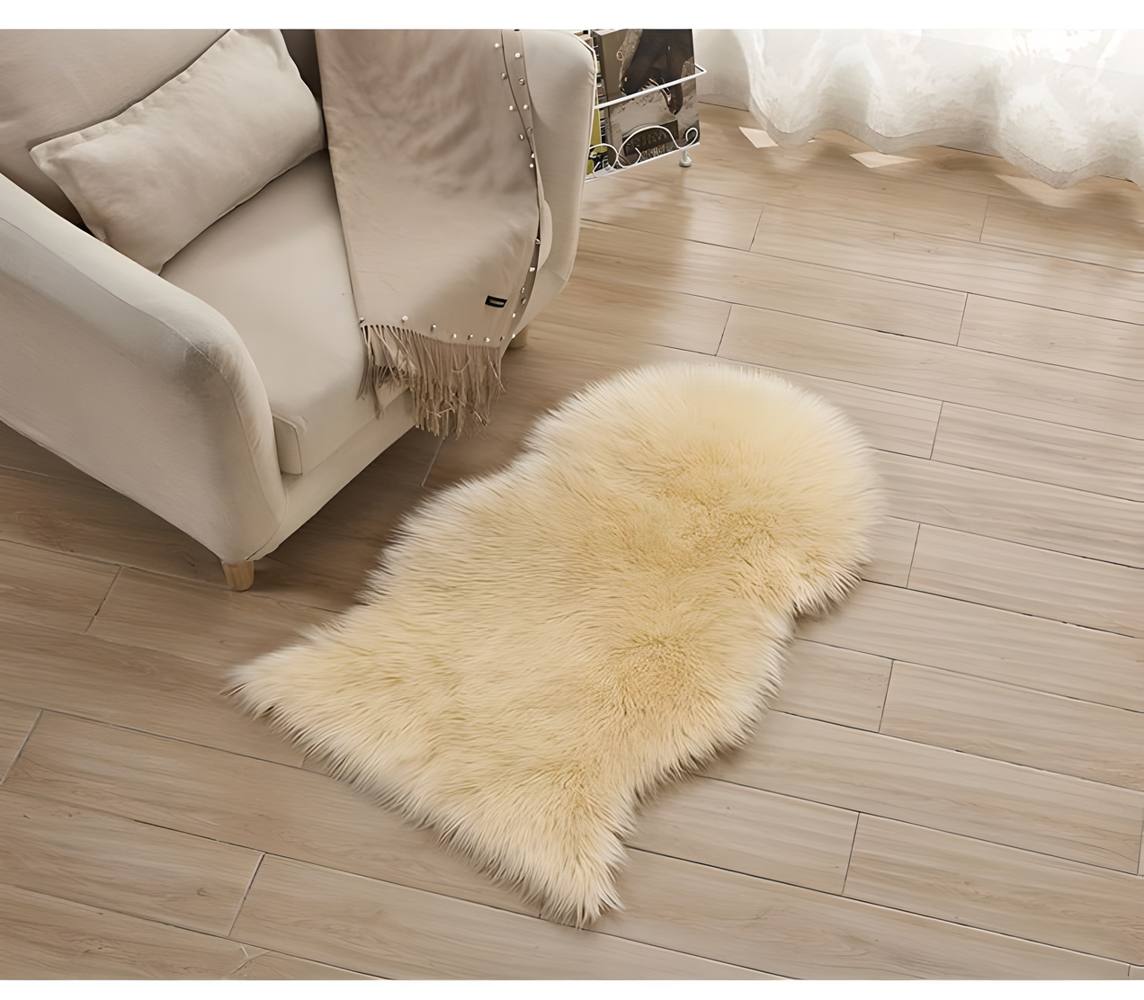 Tapis de luxe en peau de mouton